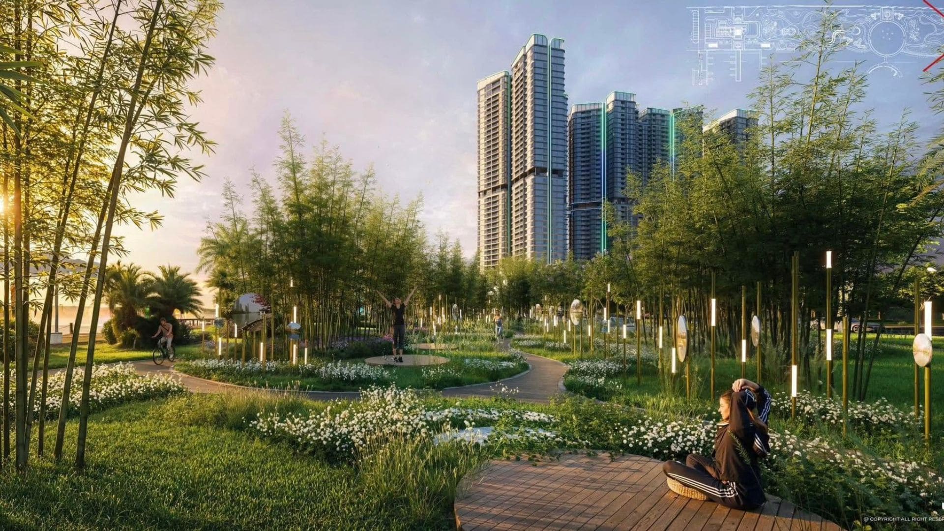 Vườn thiền tre trên cao
