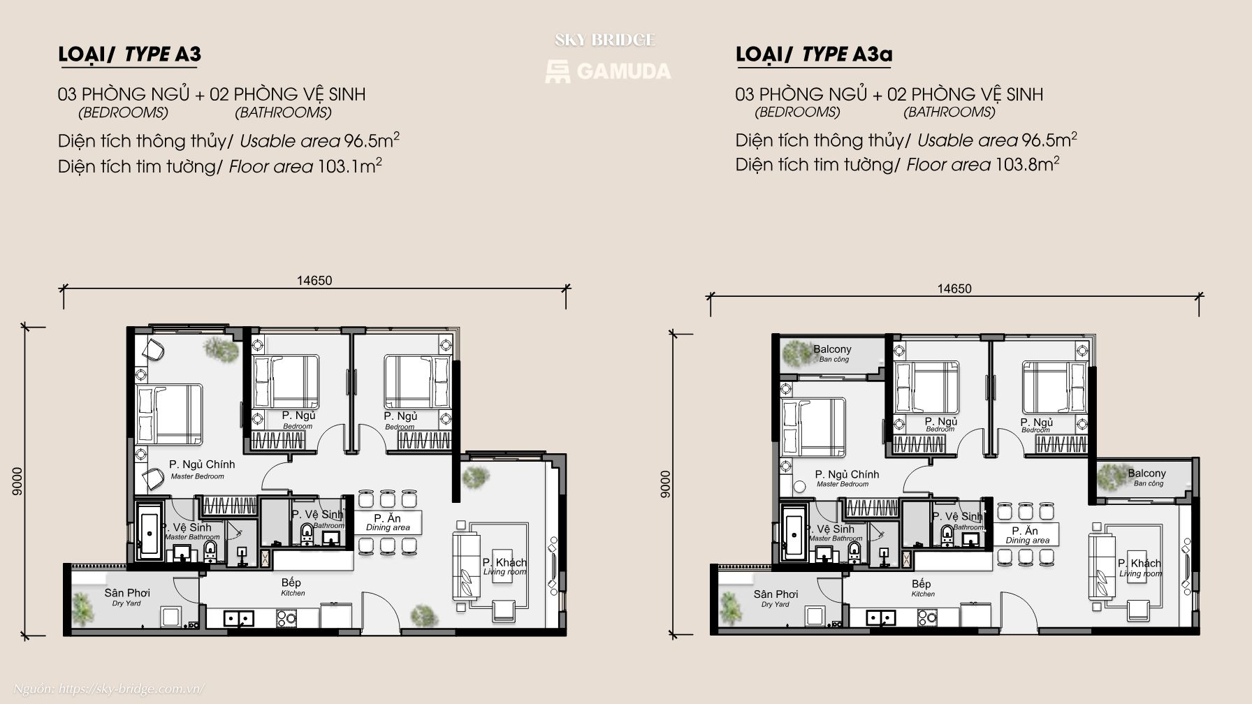 Thiết kế căn loại A3 / A3a – ảnh tham khảo, chờ xác nhận