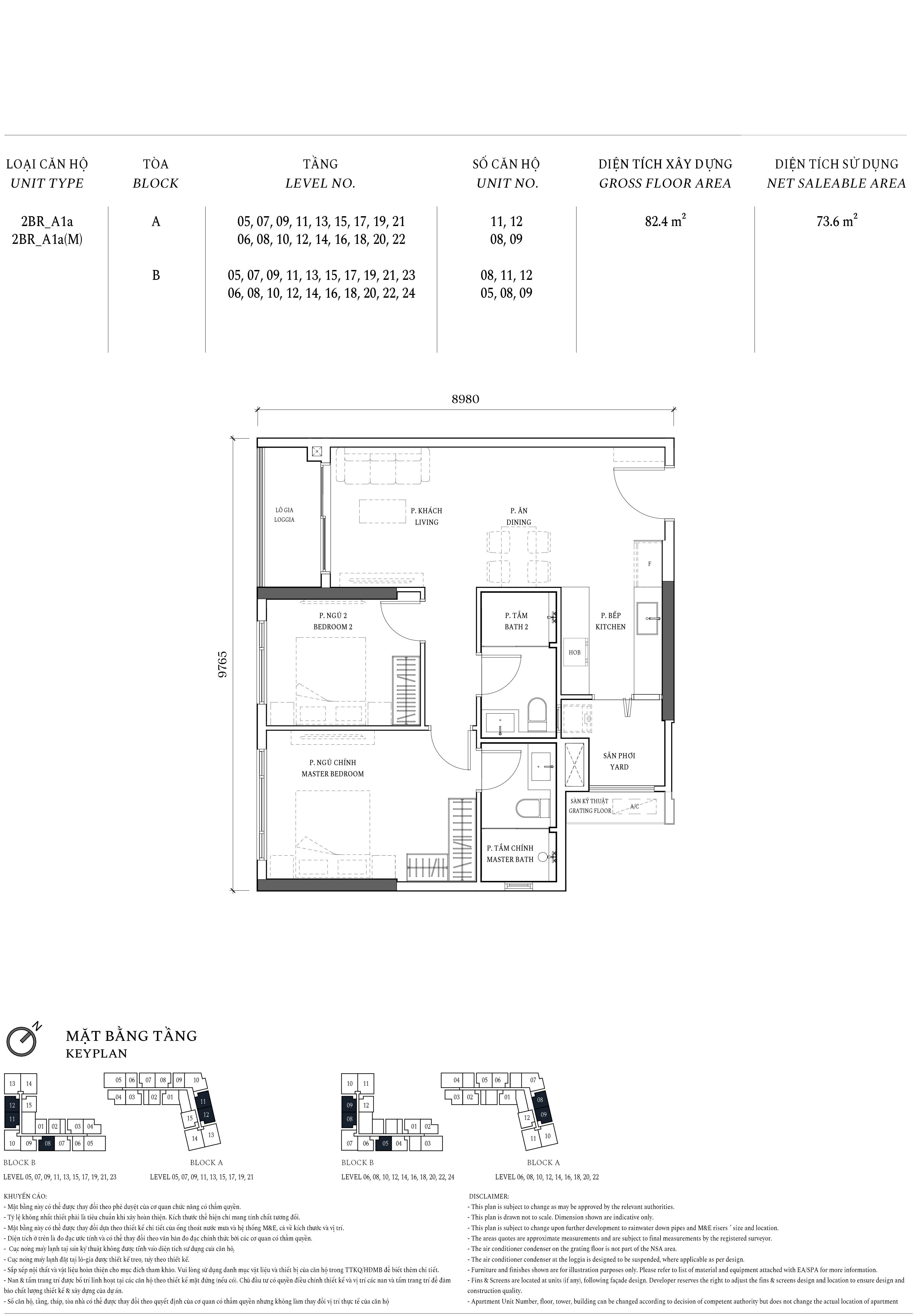 Thiết kế 2BR A1a