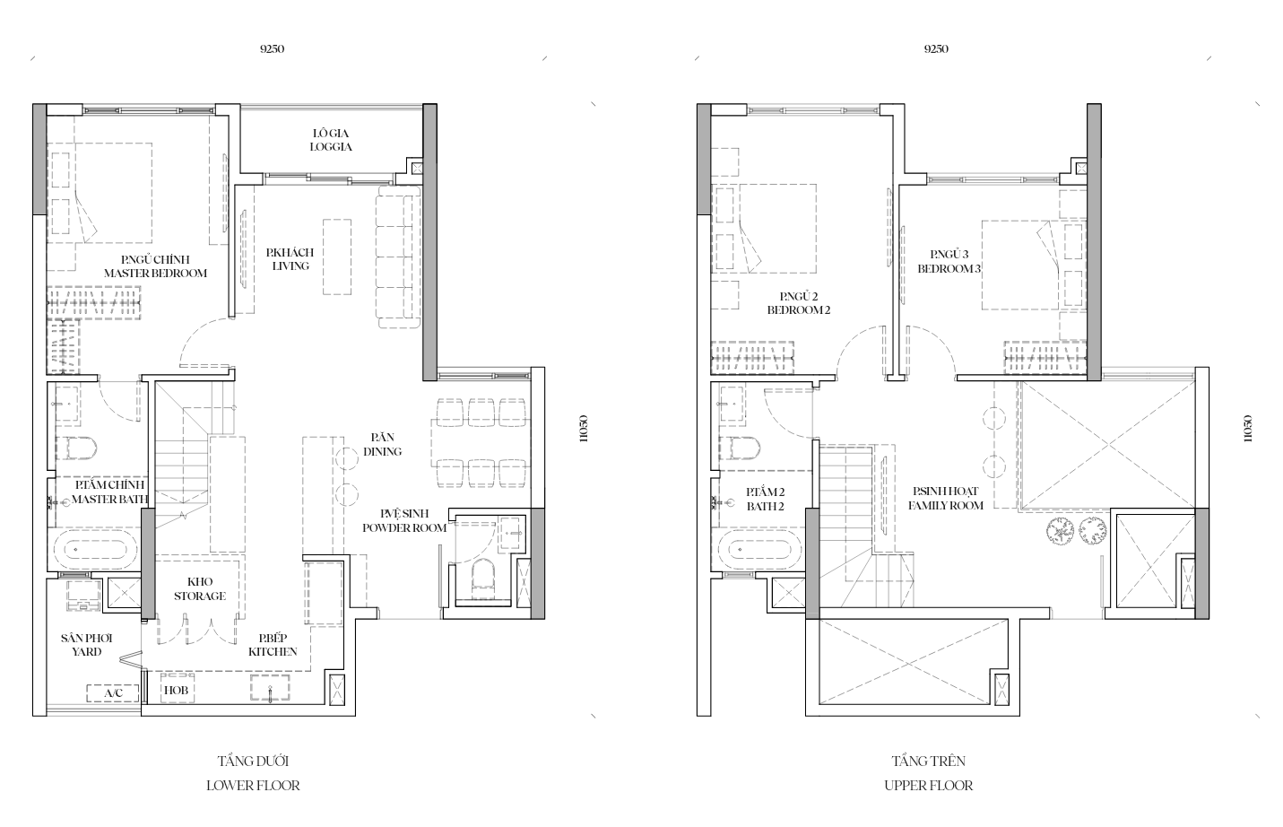 Mặt bằng duplex 01.1