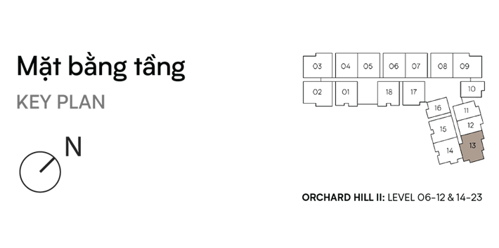 Mặt bằng 3BR Deluxe II – vị trí căn