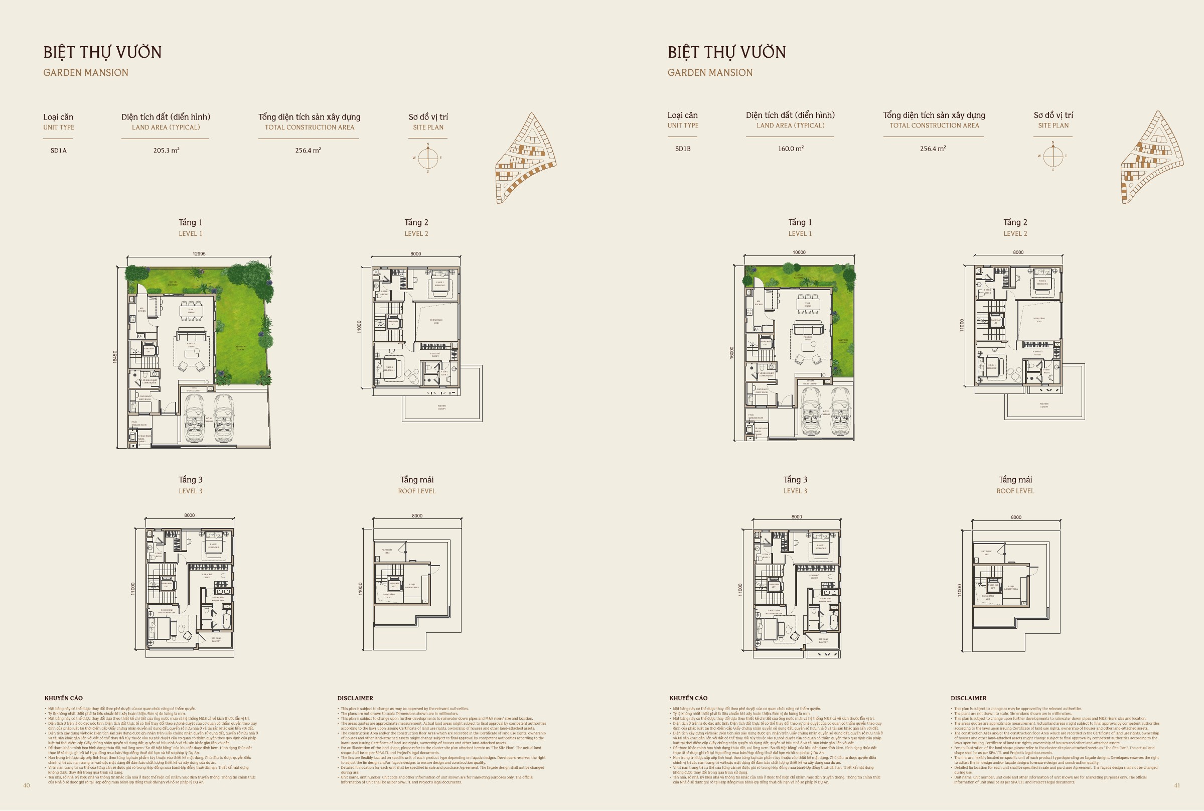 Thiết kế Garden Mansion – tầng 1 và 2